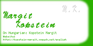 margit kopstein business card